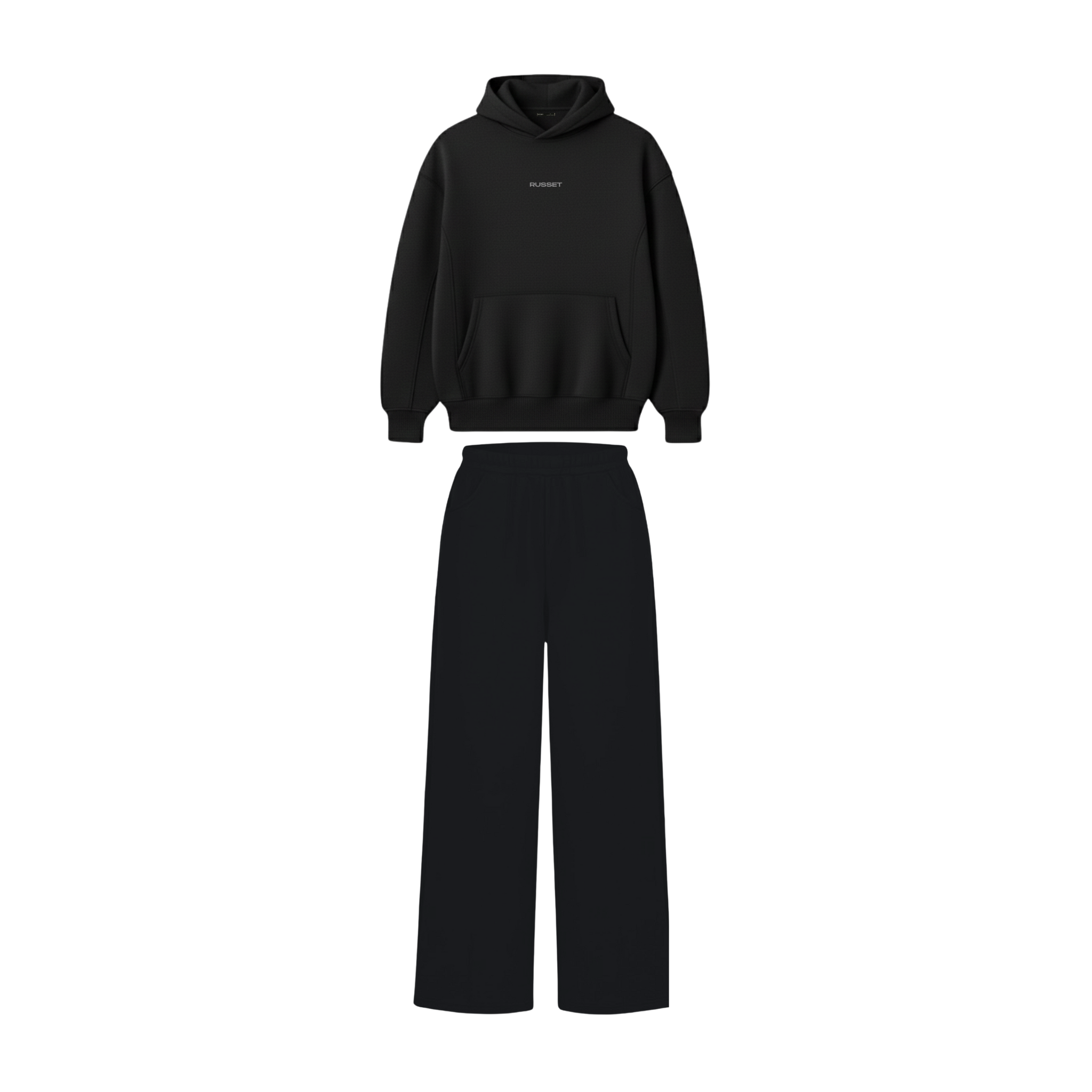 Russet Hoodie Co-Ord Set -Black
