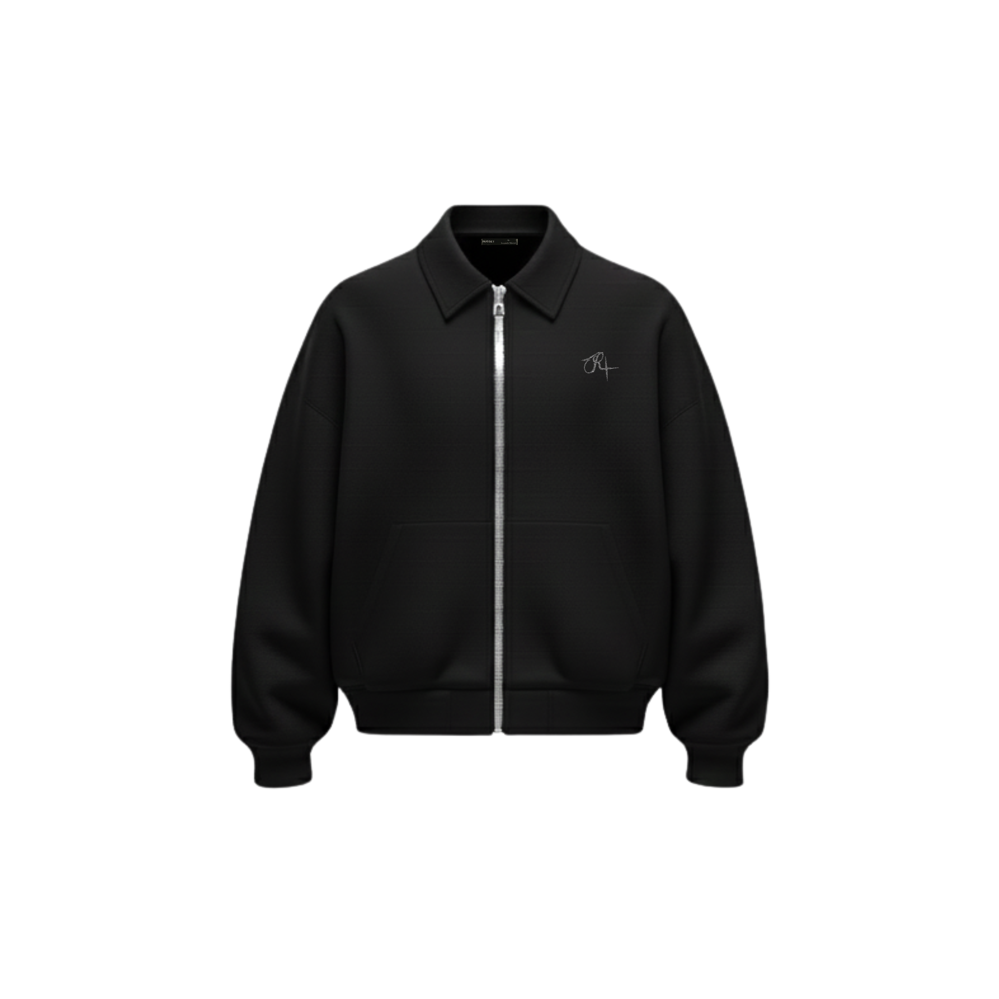 Collared Zipper- Black