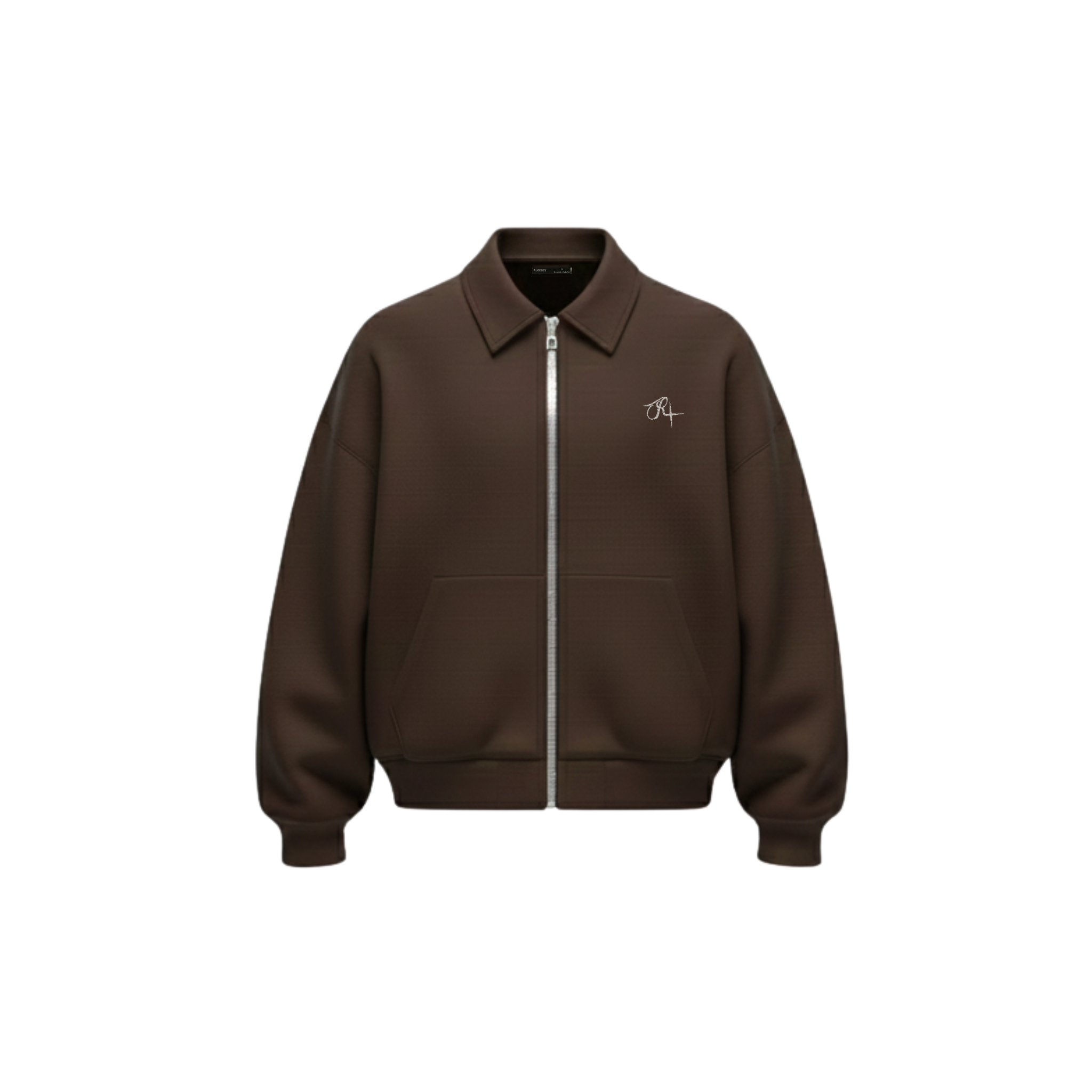 Collared Zipper - Brown