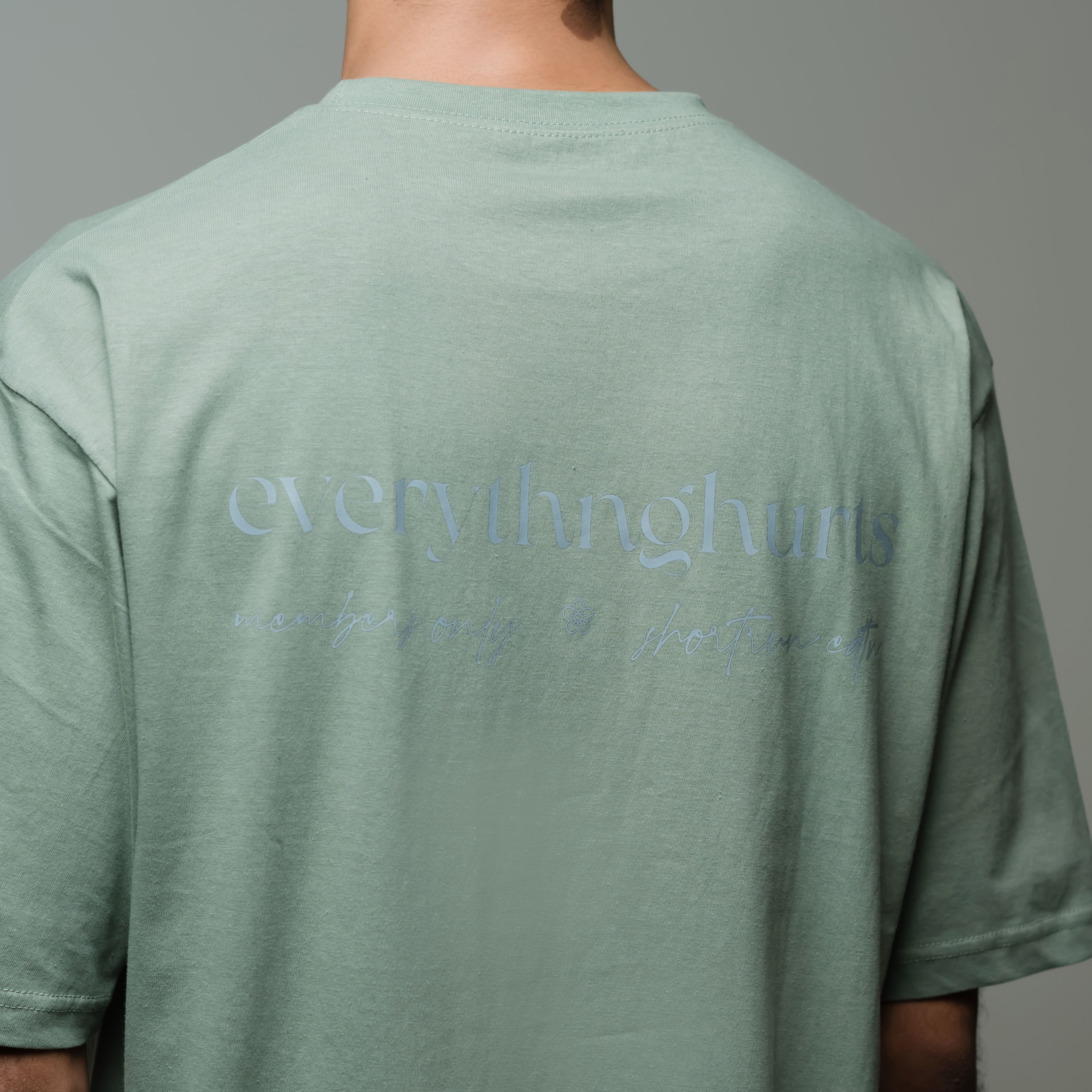 Everythng Hurts Oversized Tee - Sage Green
