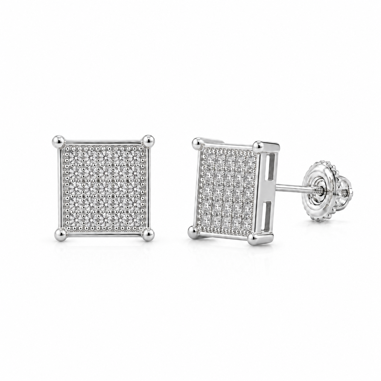 Square Pavé Studs