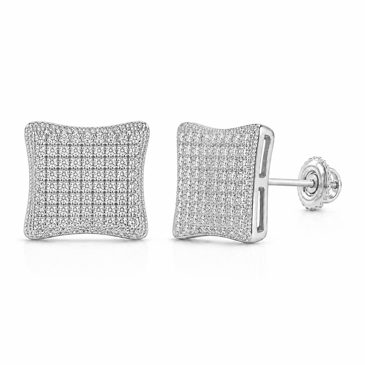 Cushion Pavé Studs