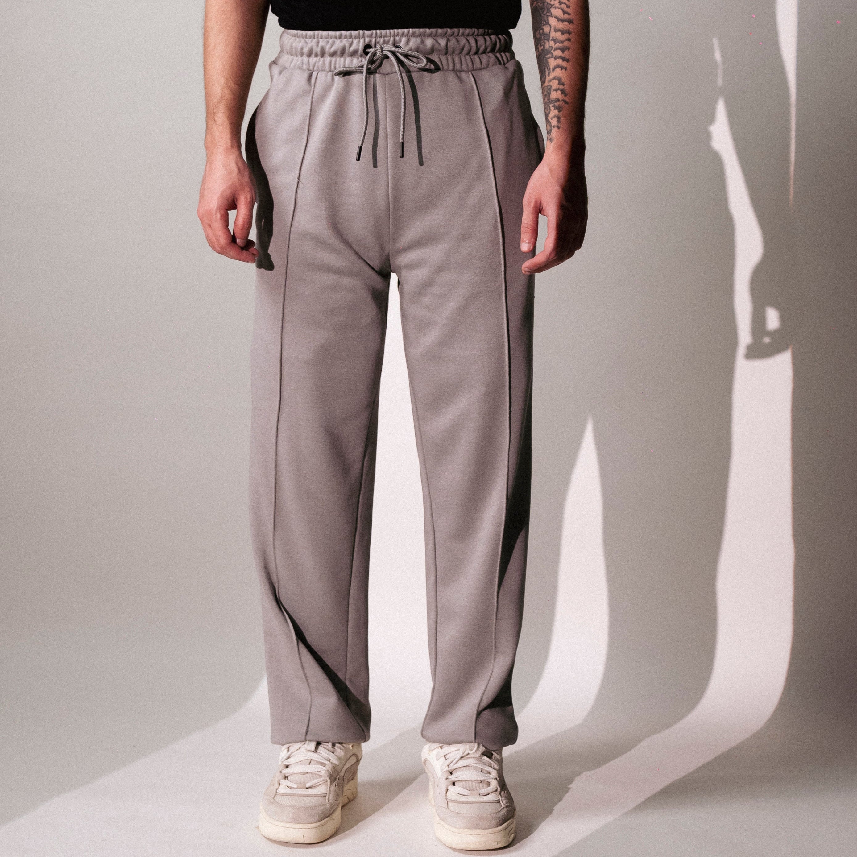 Icons Pleated Trouser - Stone Gray