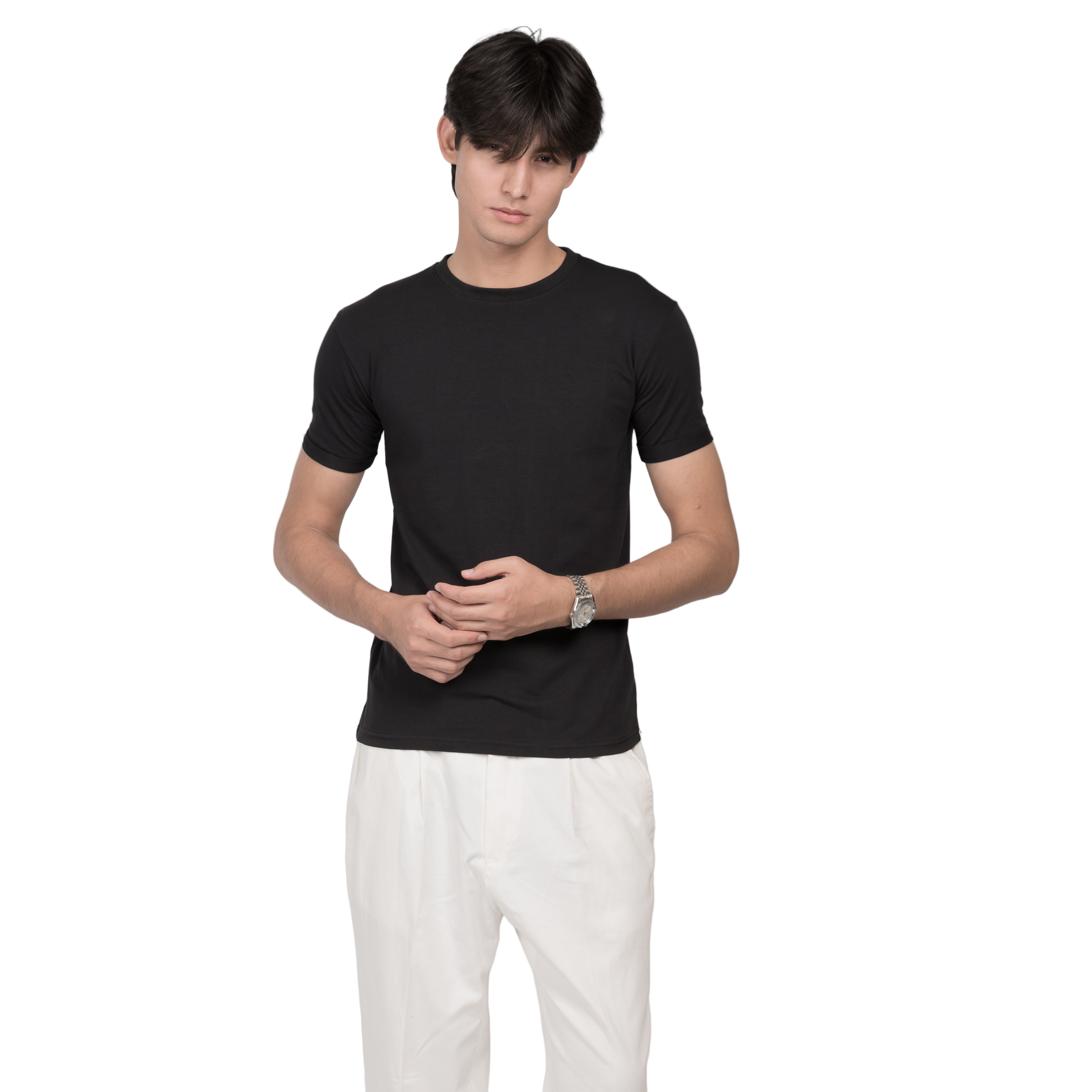 Russet Slim fit Tee - Black