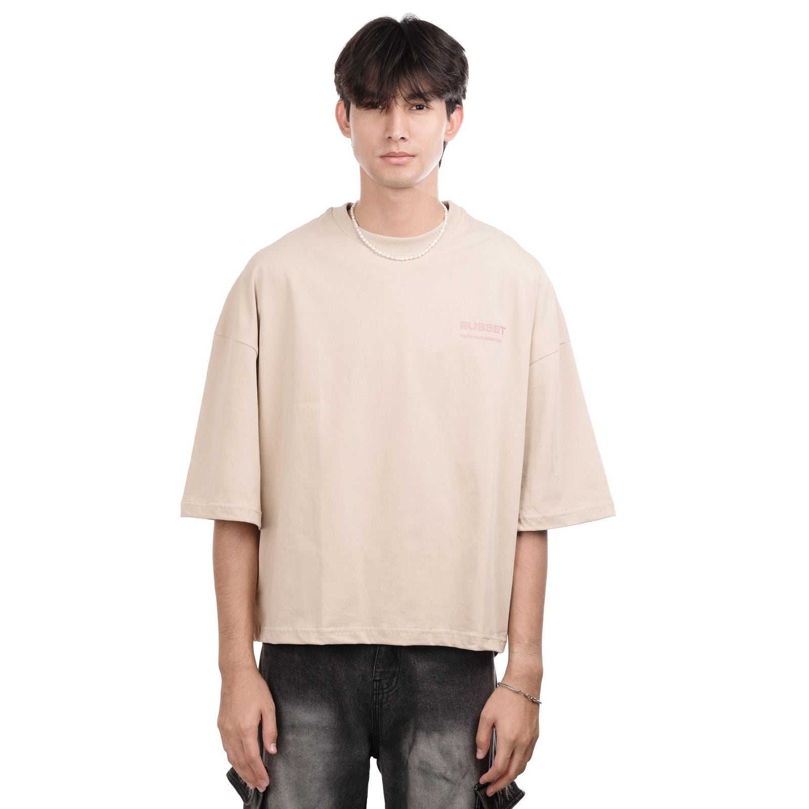 Genuine + Rare Oversized Tee - Beige