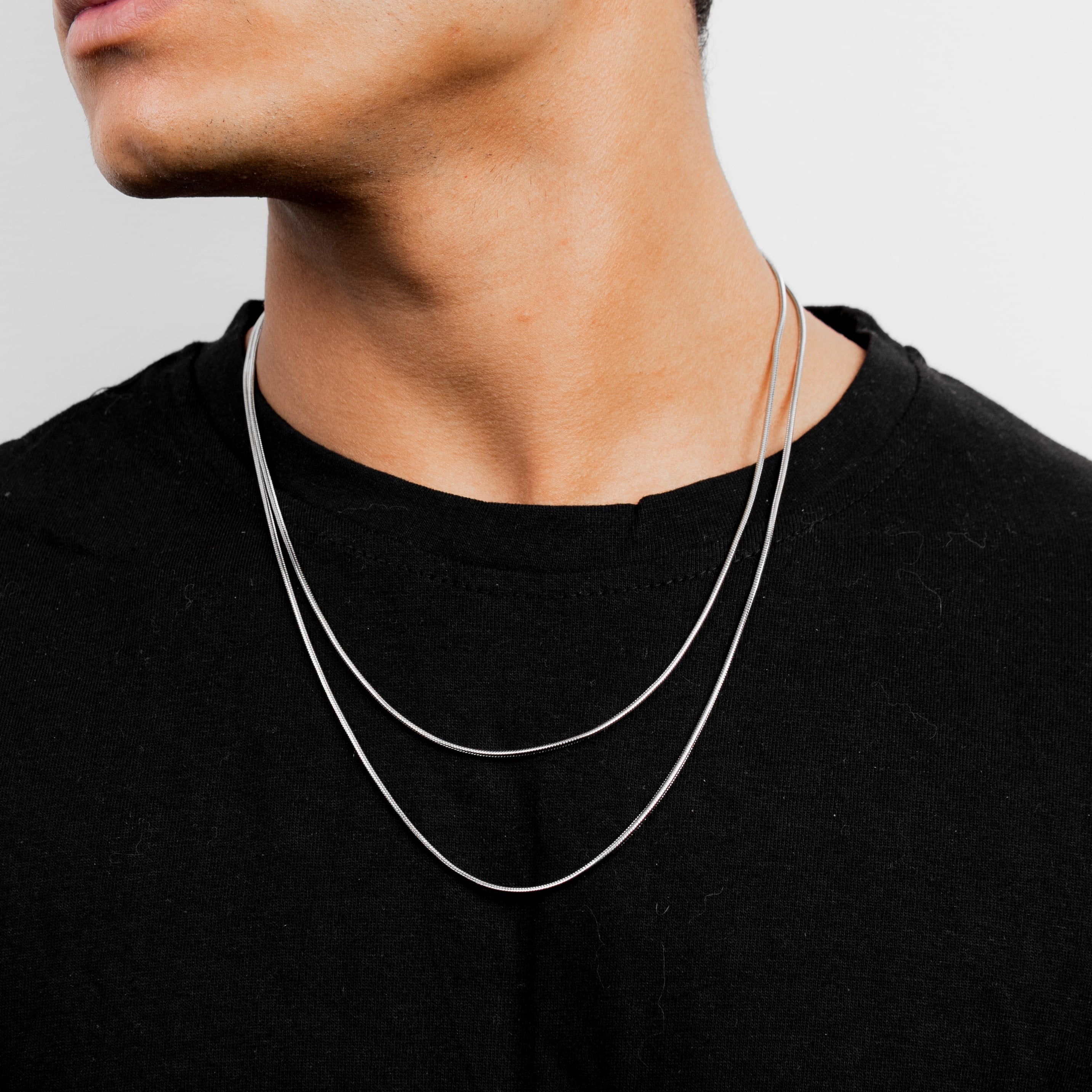 Snake 1.5MM Chain Silver detail — smooth snake links | Russet