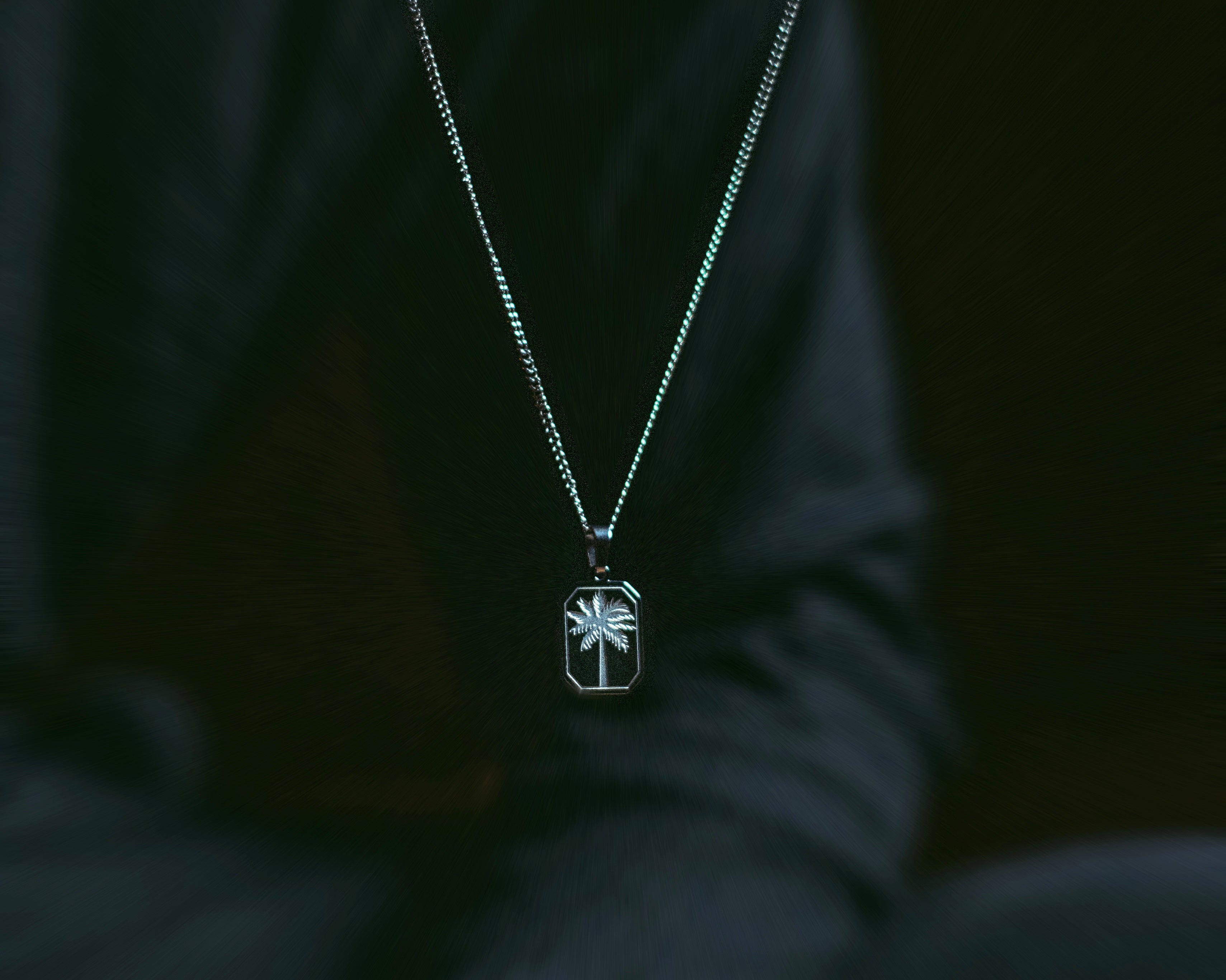 Palm Tree Pendant (Silver)