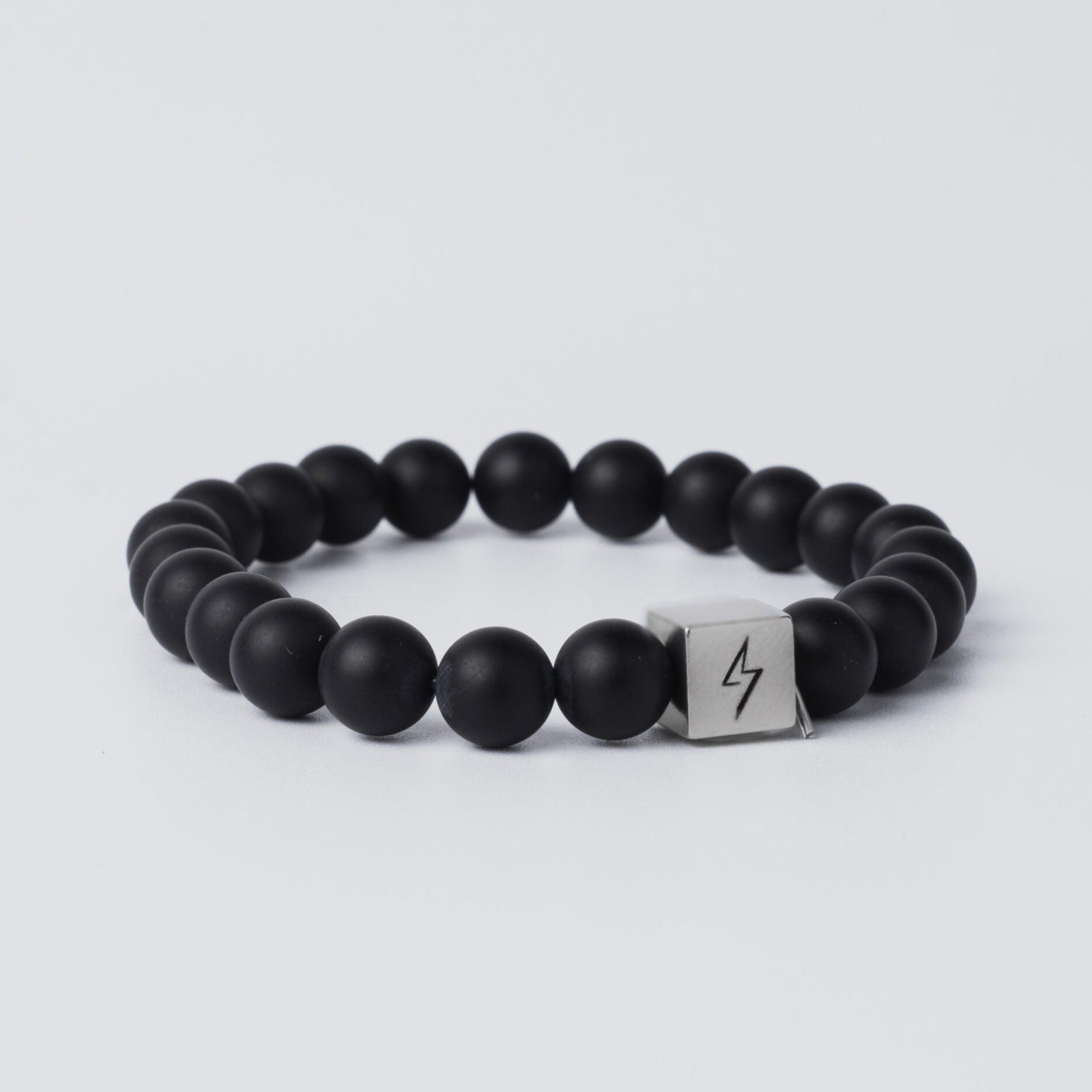 Matte Black Agate Stone Bracelet