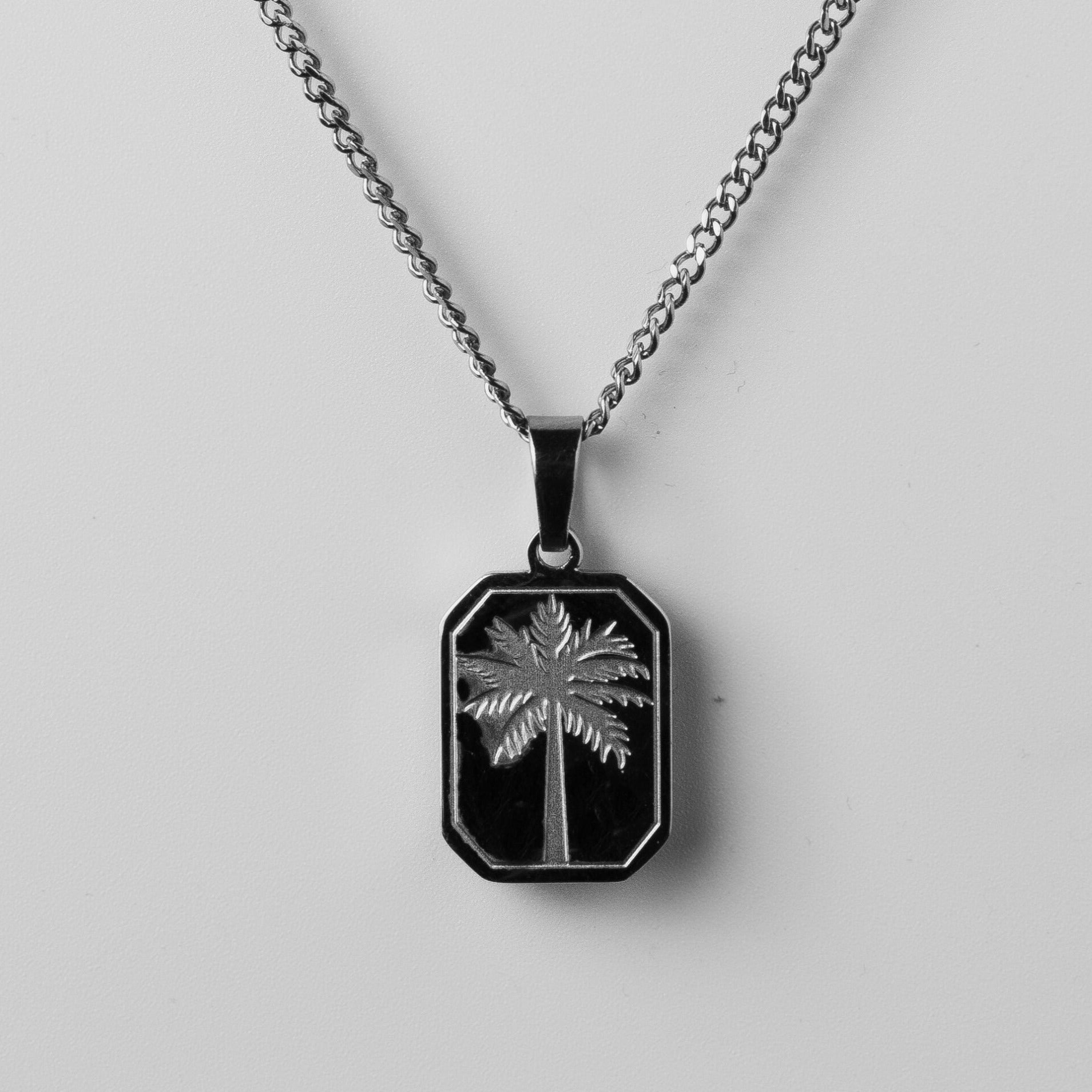 Palm Tree Pendant (Silver)