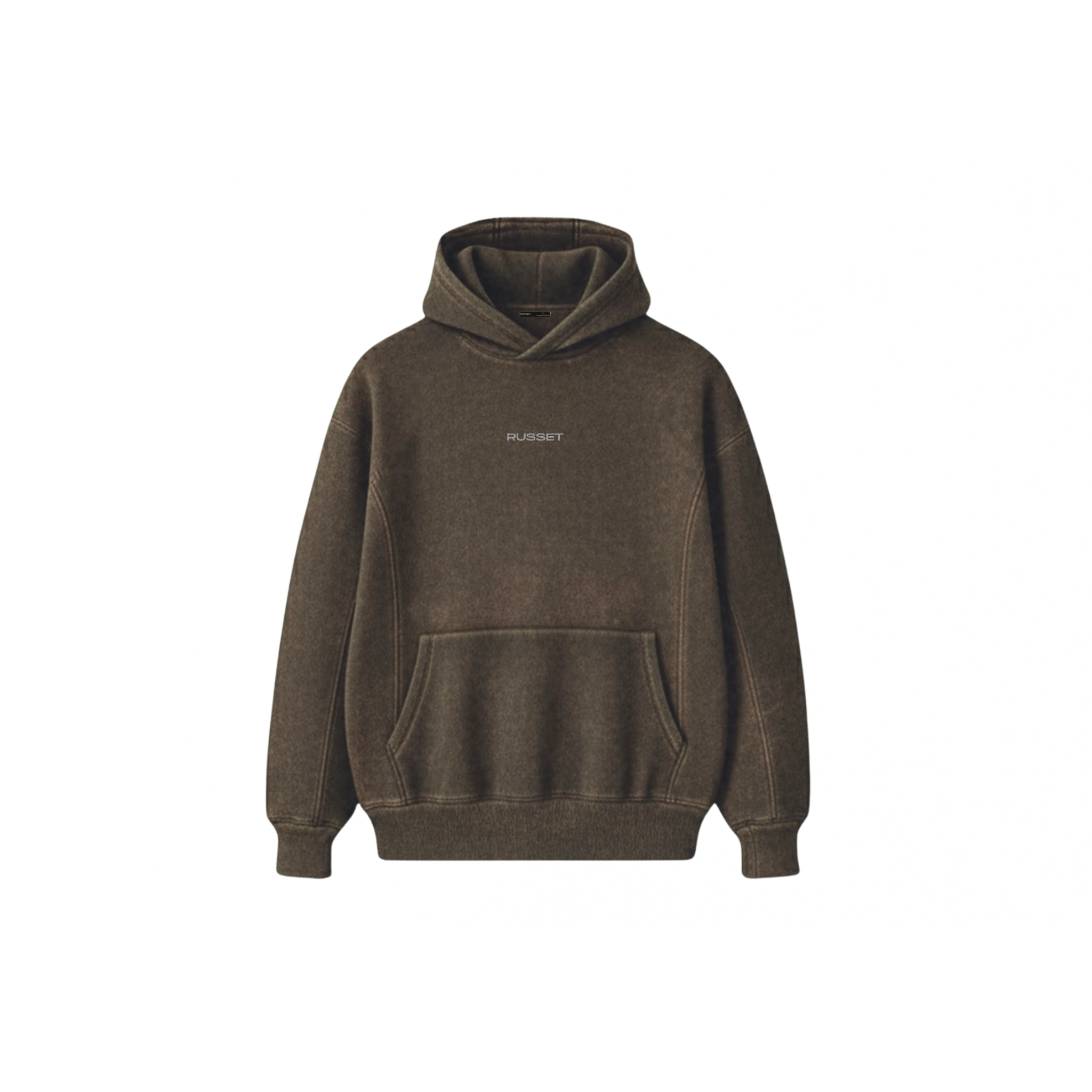 Mineral Washed Hoodie - Brown