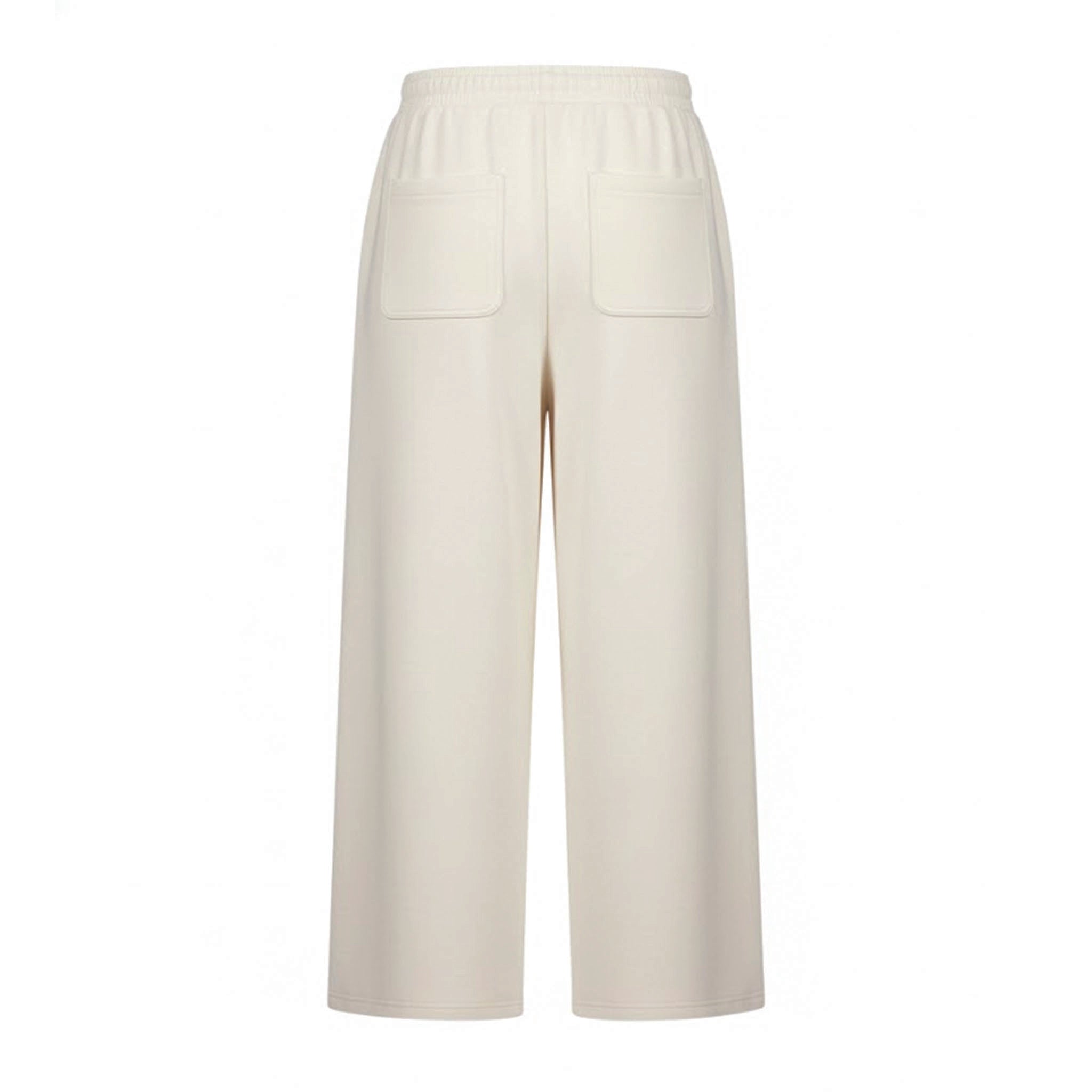 Wide Leg Sweats - Sand White