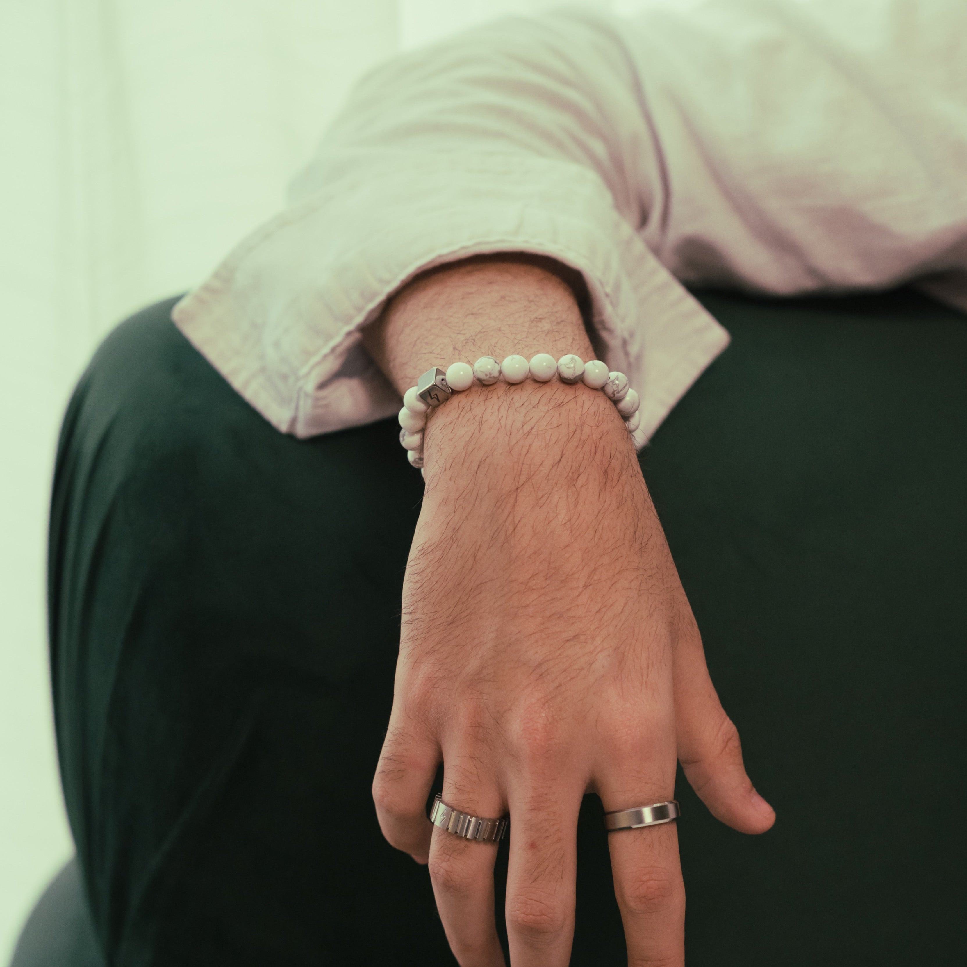 White Howlite Stone Bracelet