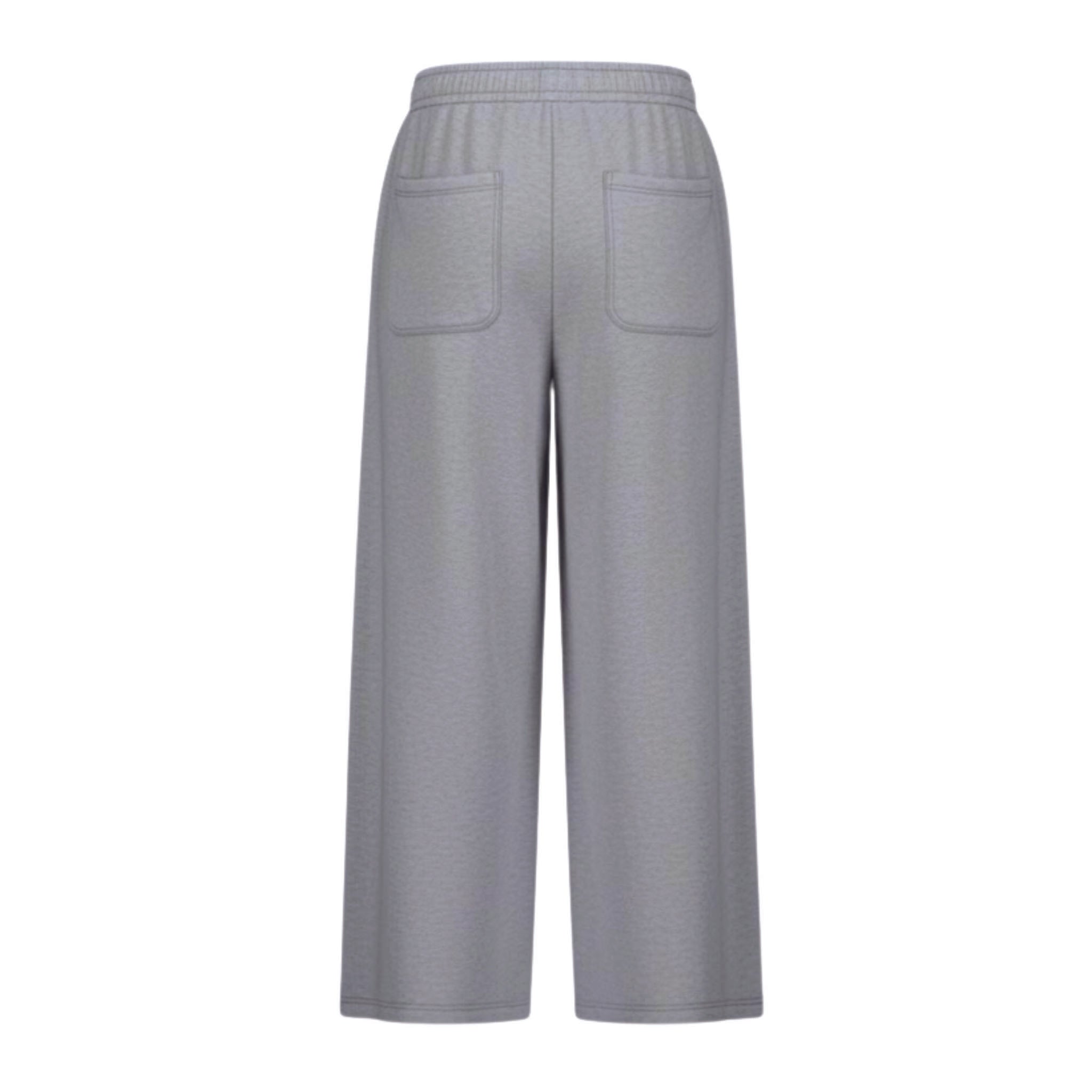 Wide Leg Sweats - Heather Grey