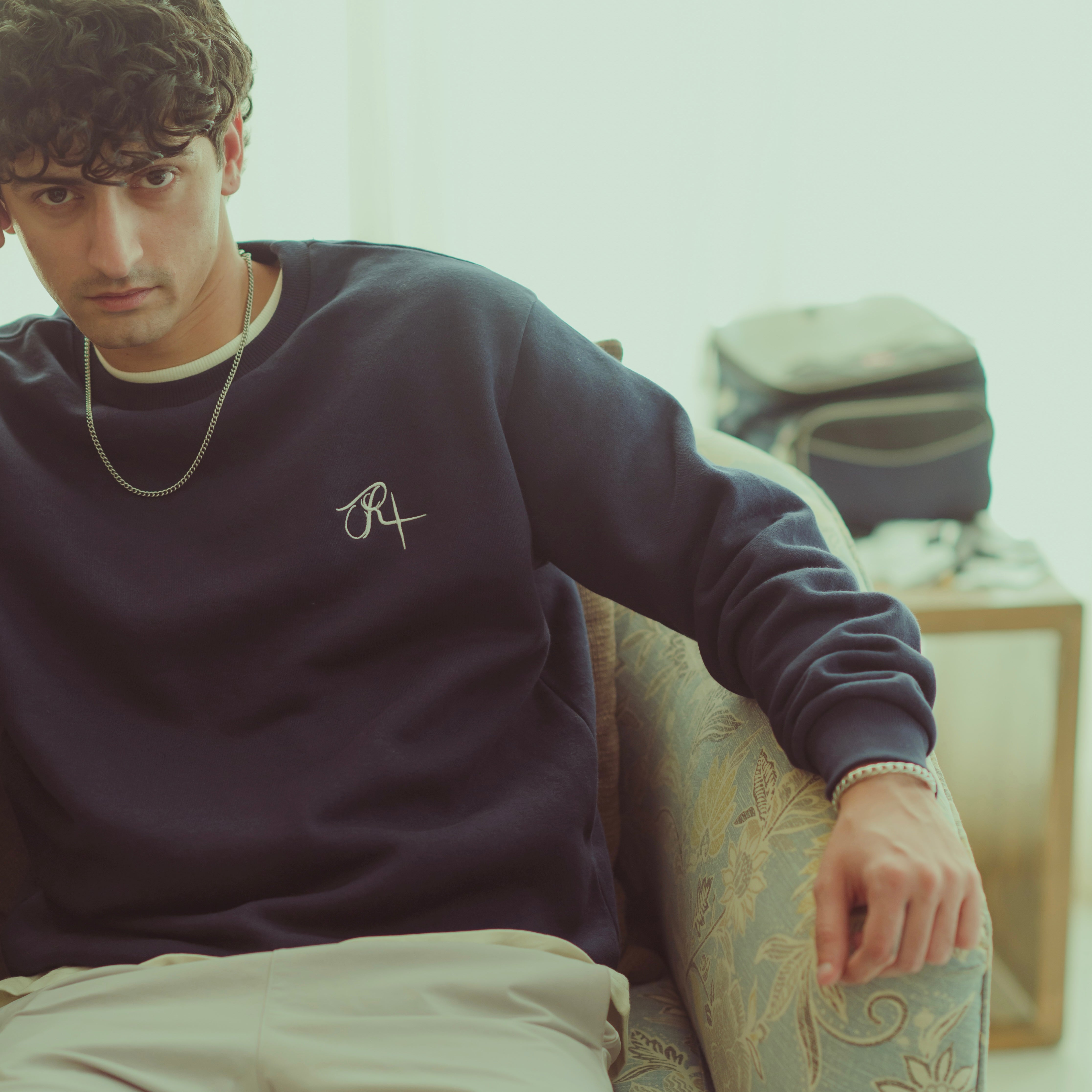 Russet Oversized Sweatshirt - Navy