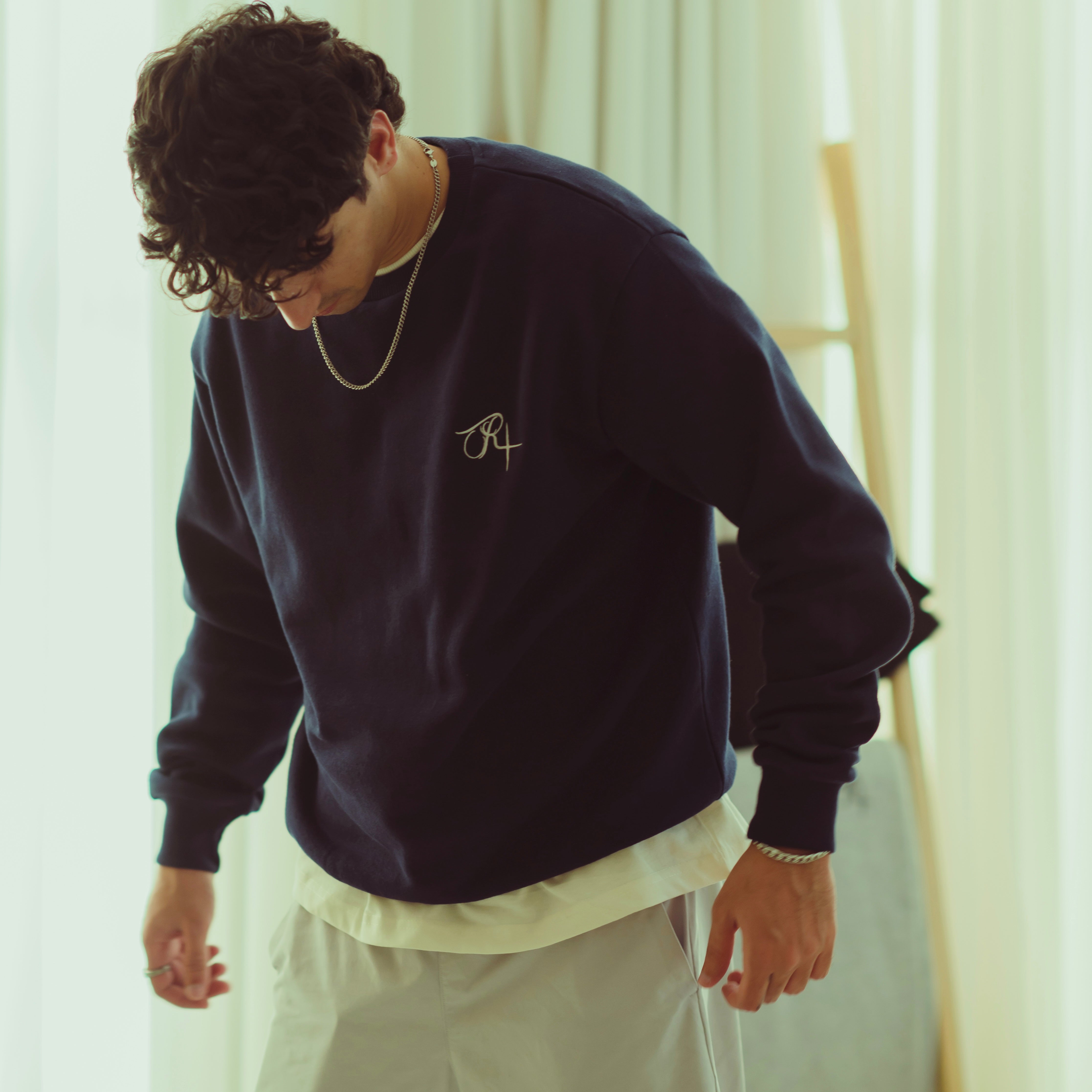 Russet Oversized Sweatshirt - Navy