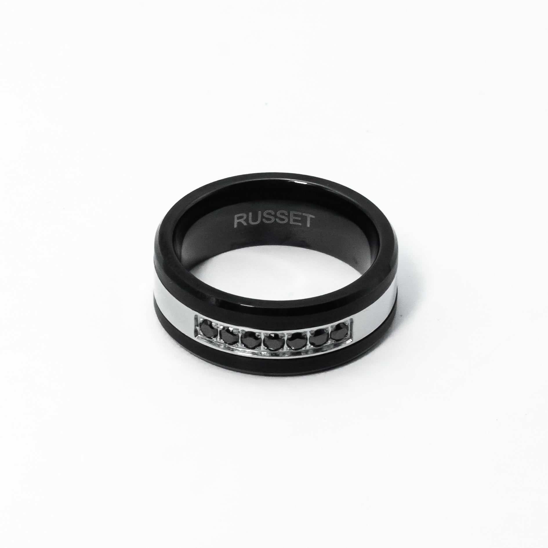 Two Tone Black Tungsten Ring