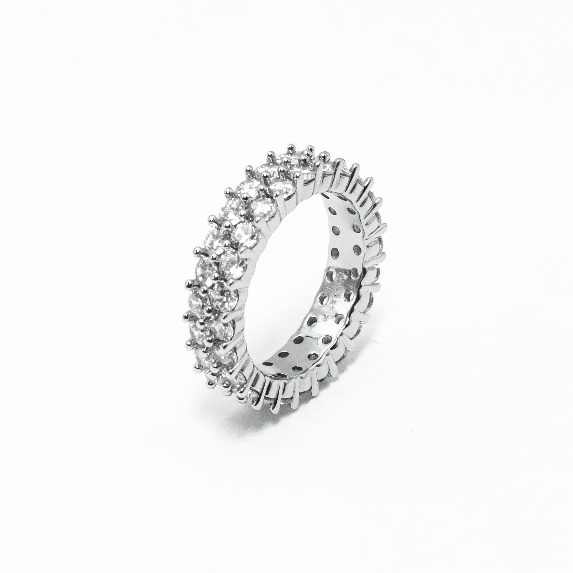 Iced Double Row Ring