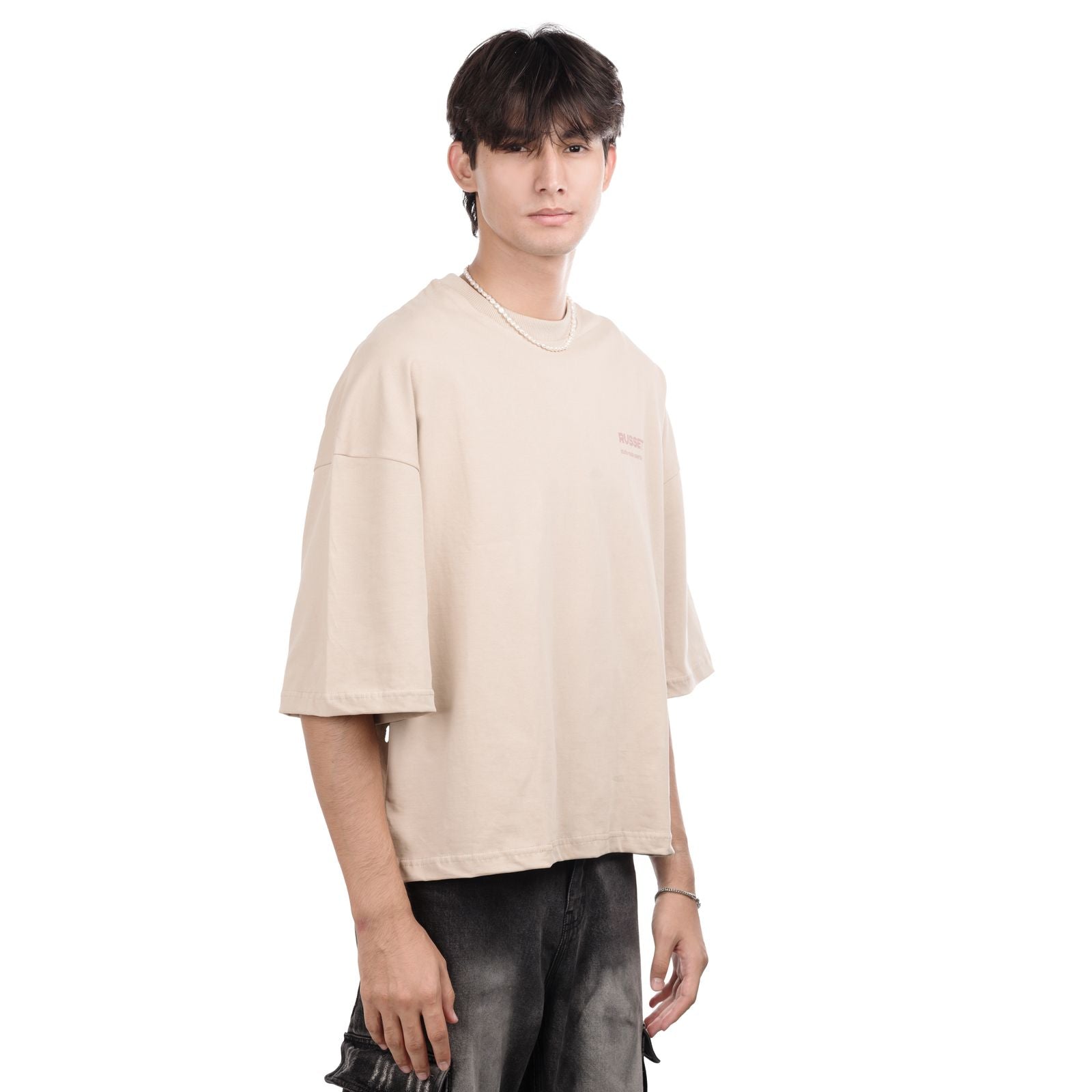 Genuine + Rare Oversized Tee - Beige