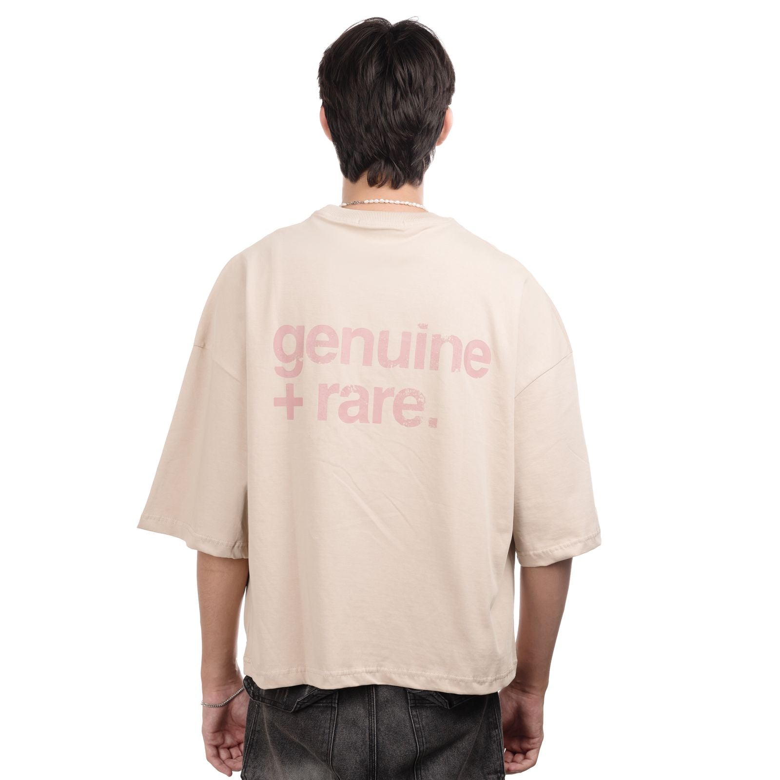 Genuine + Rare Oversized Tee - Beige