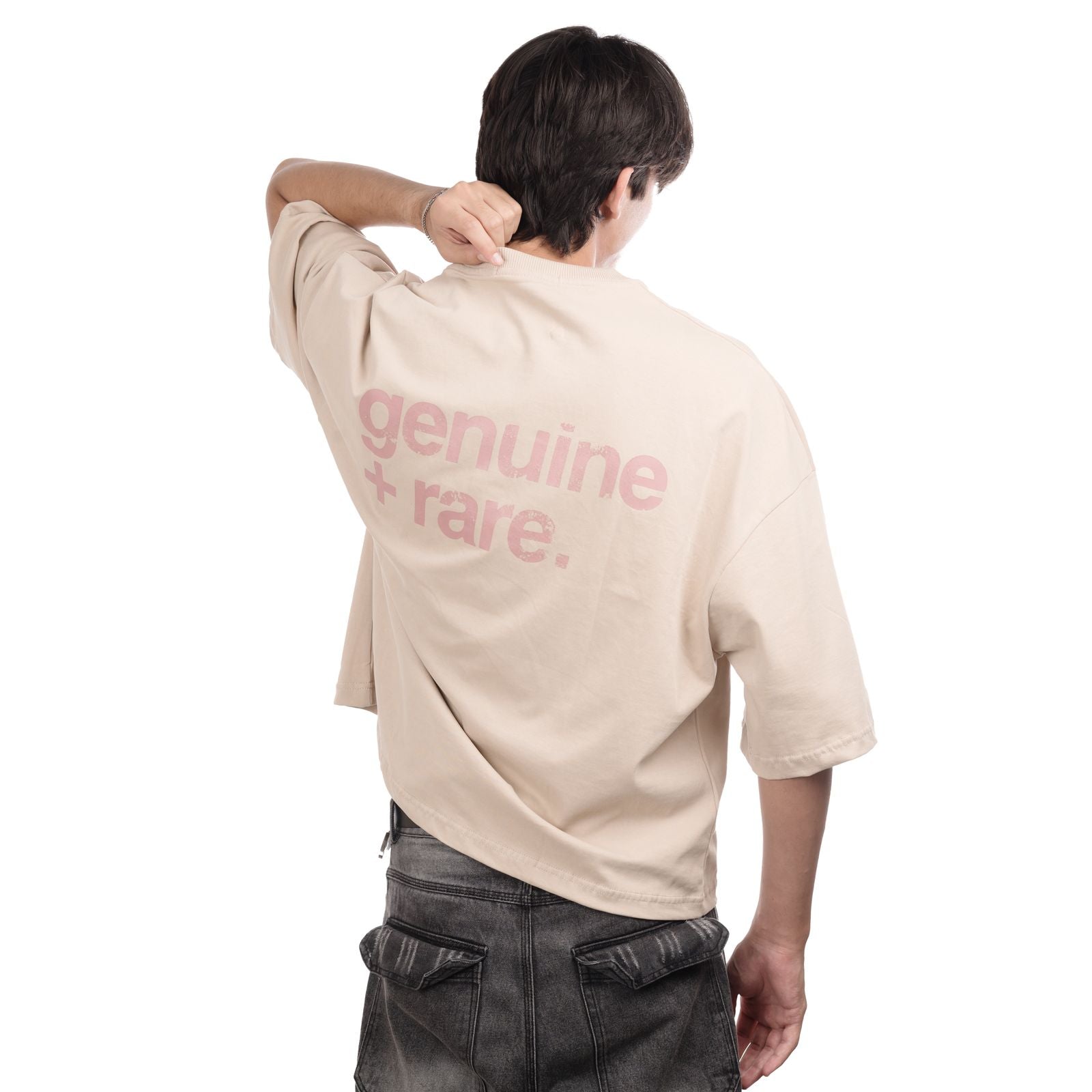 Genuine + Rare Oversized Tee - Beige