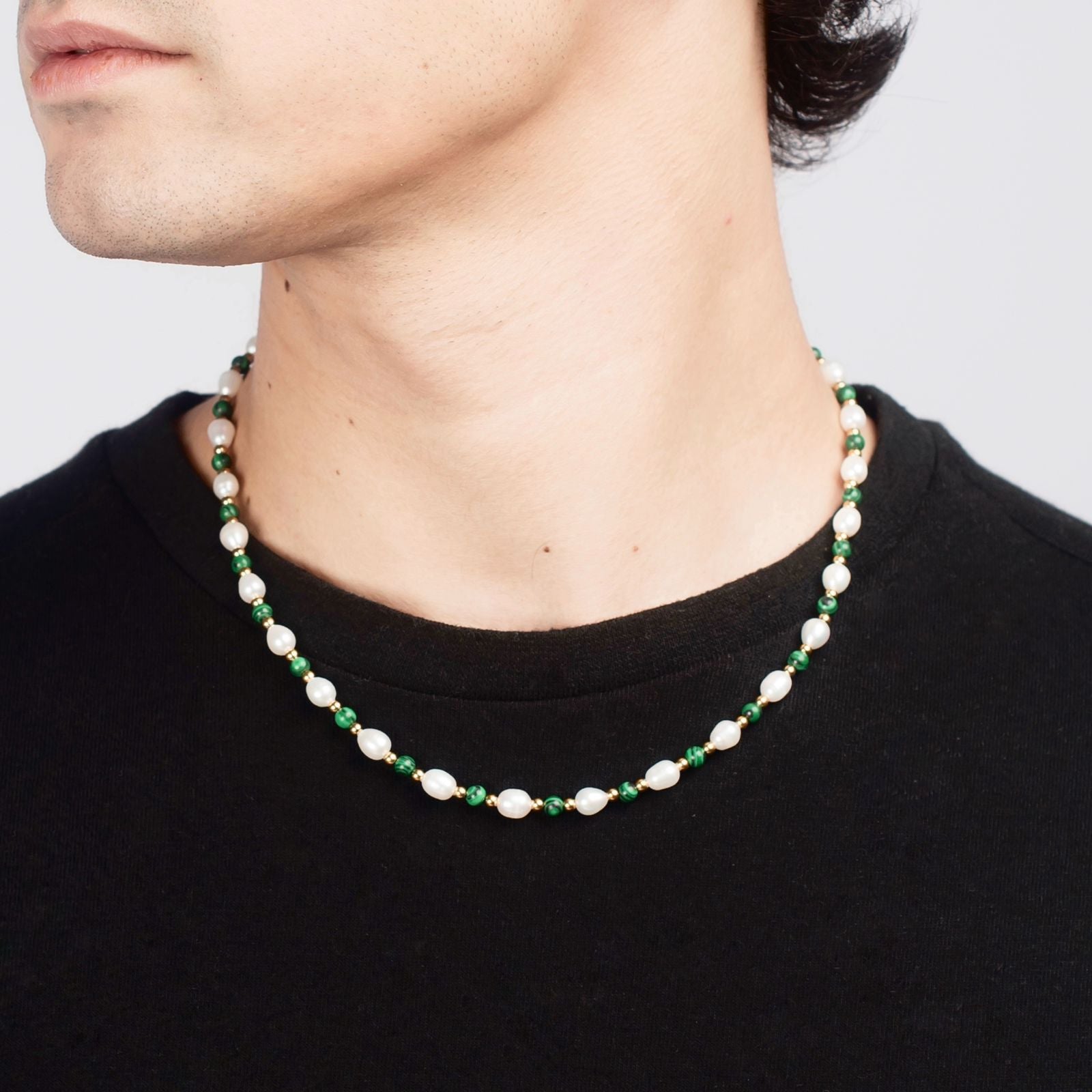 Malachite Pearl Chain
