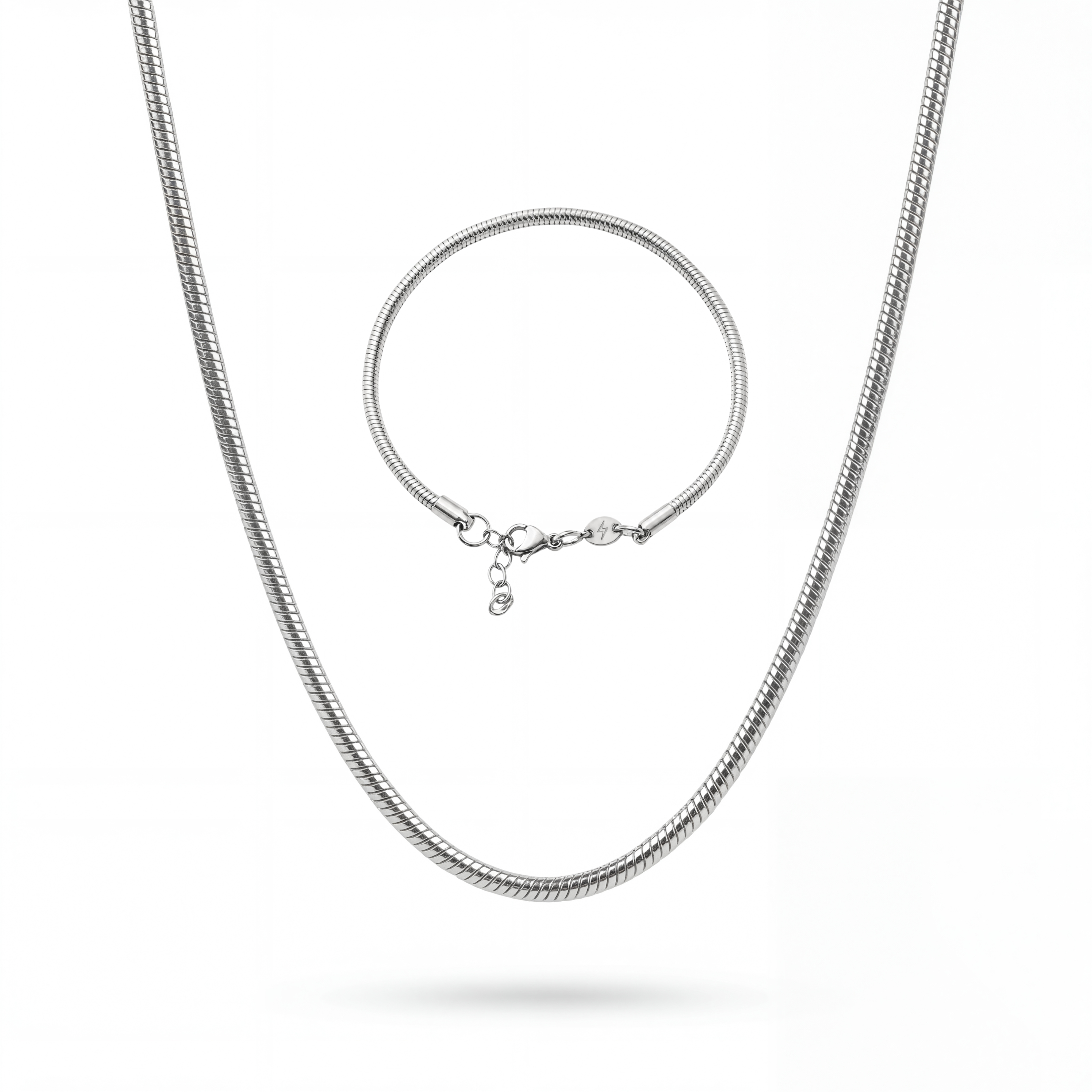 Snake Chain + Bracelet (Silver)