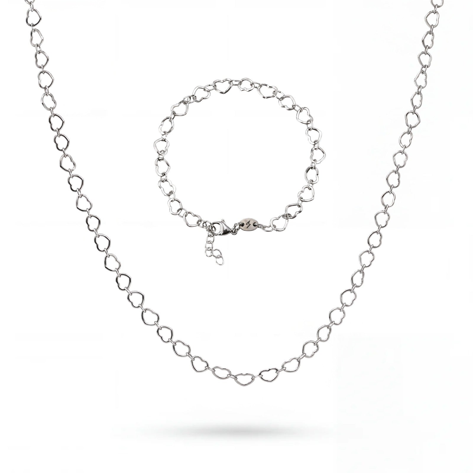 Heart Links 5.5MM Chain and Bracelet Set — men's jewelry set | Russet Pakistan