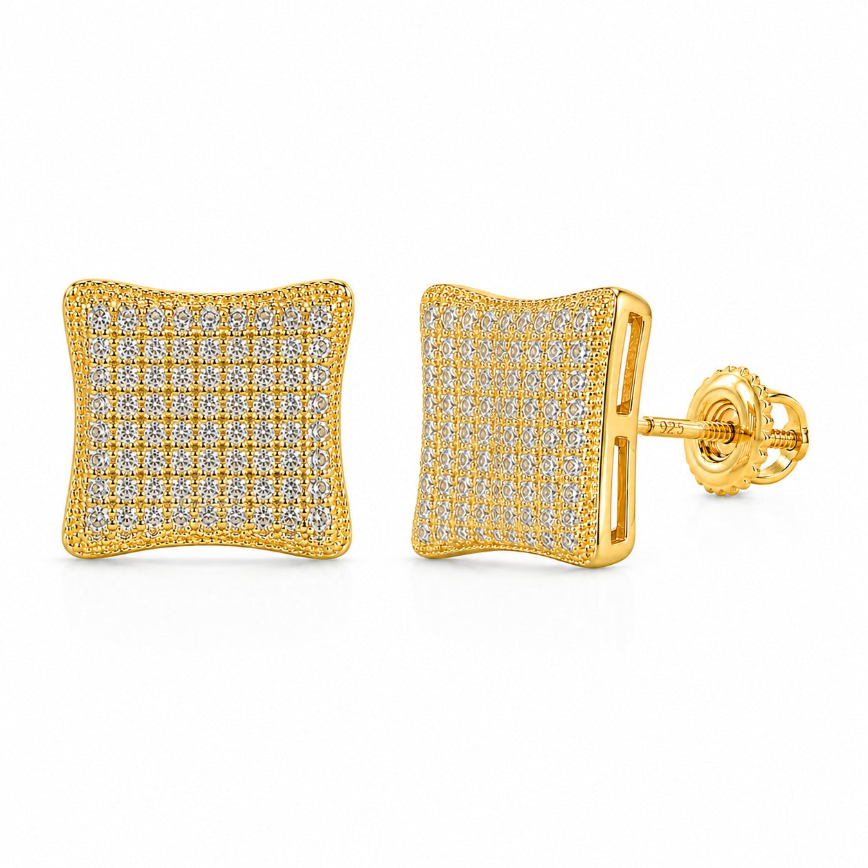 Cushion Pavé Studs