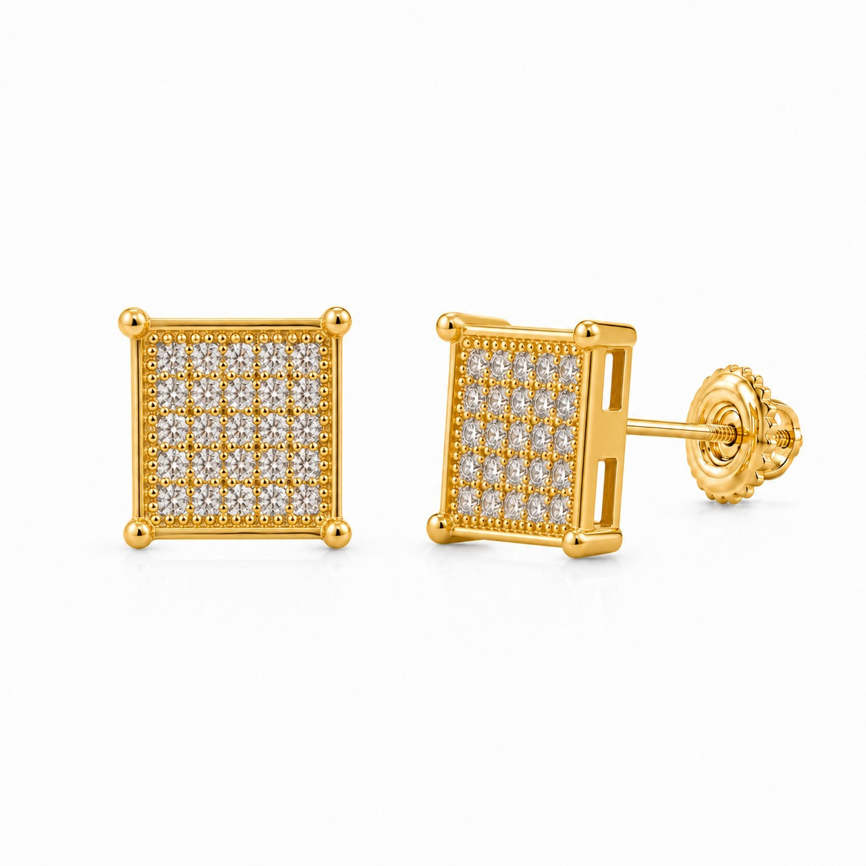 Square Pavé Studs