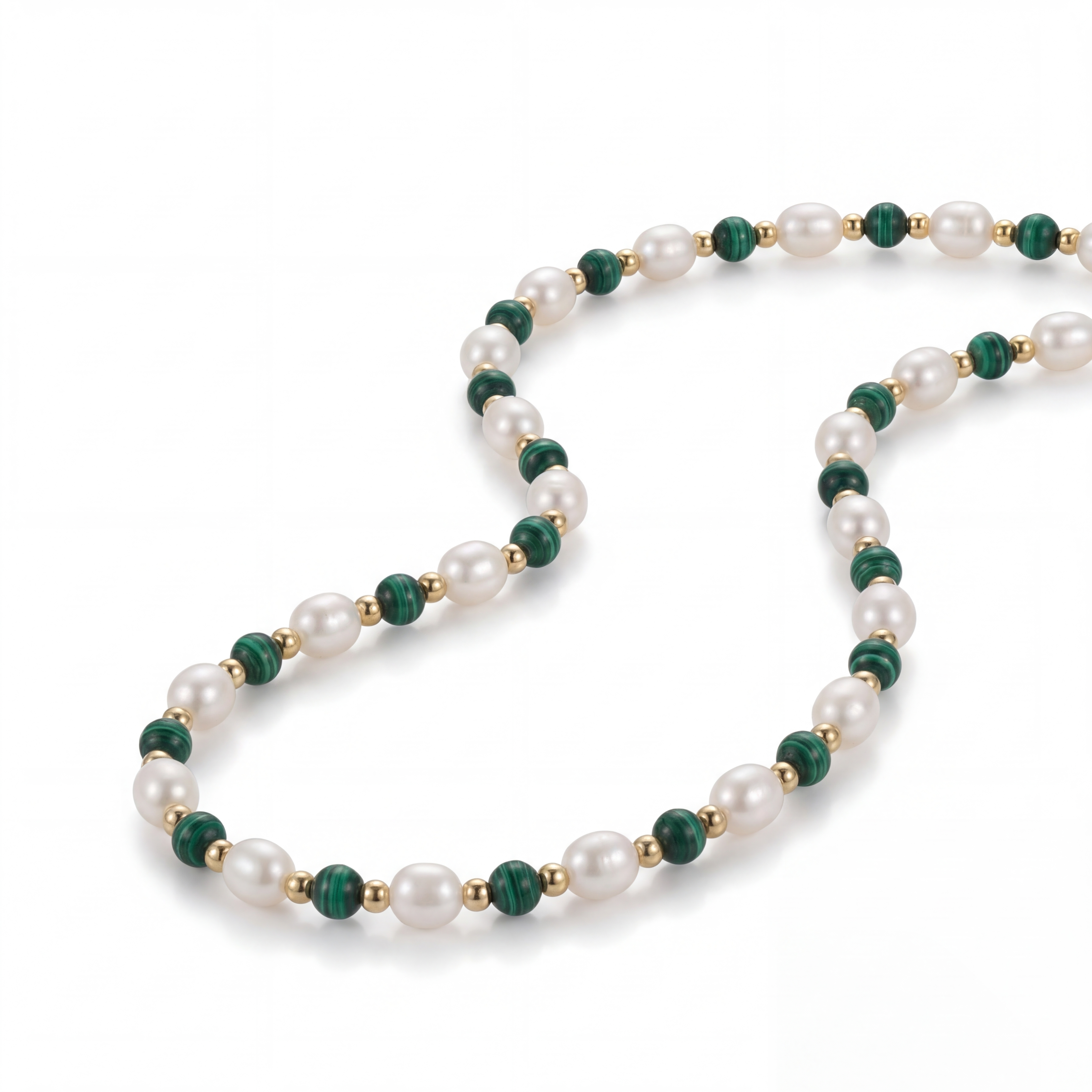 Malachite Pearl Chain worn — men's jewelry | shoprusset.com
