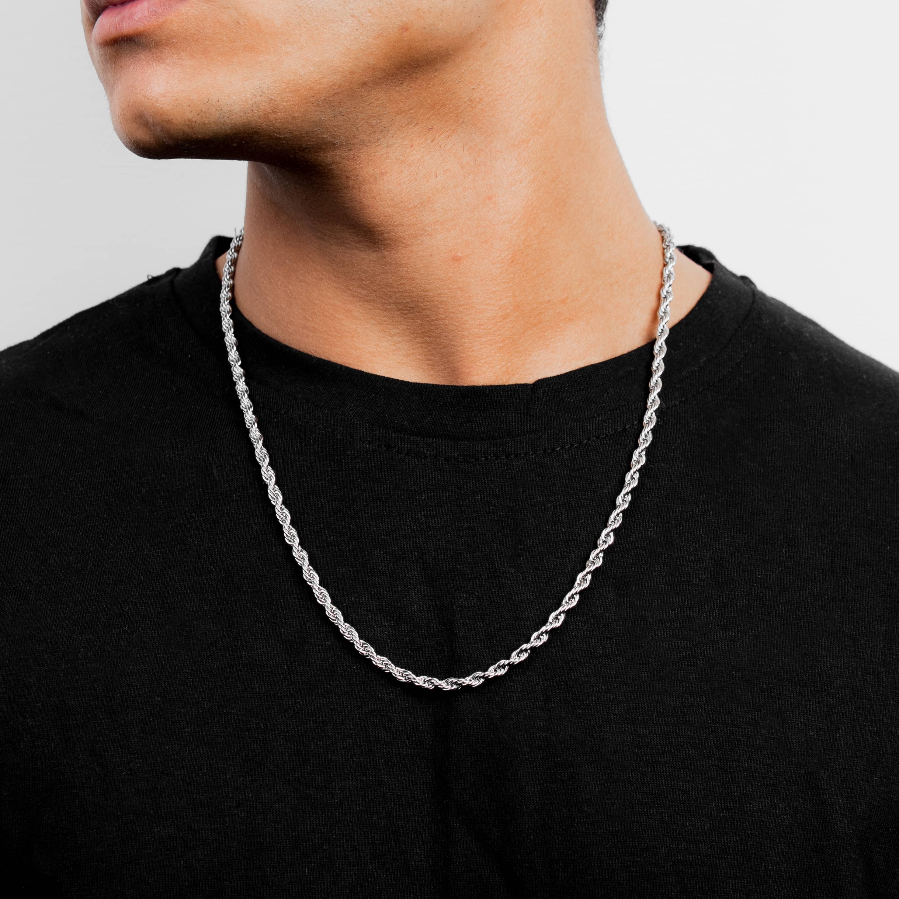 Rope chain store on neck