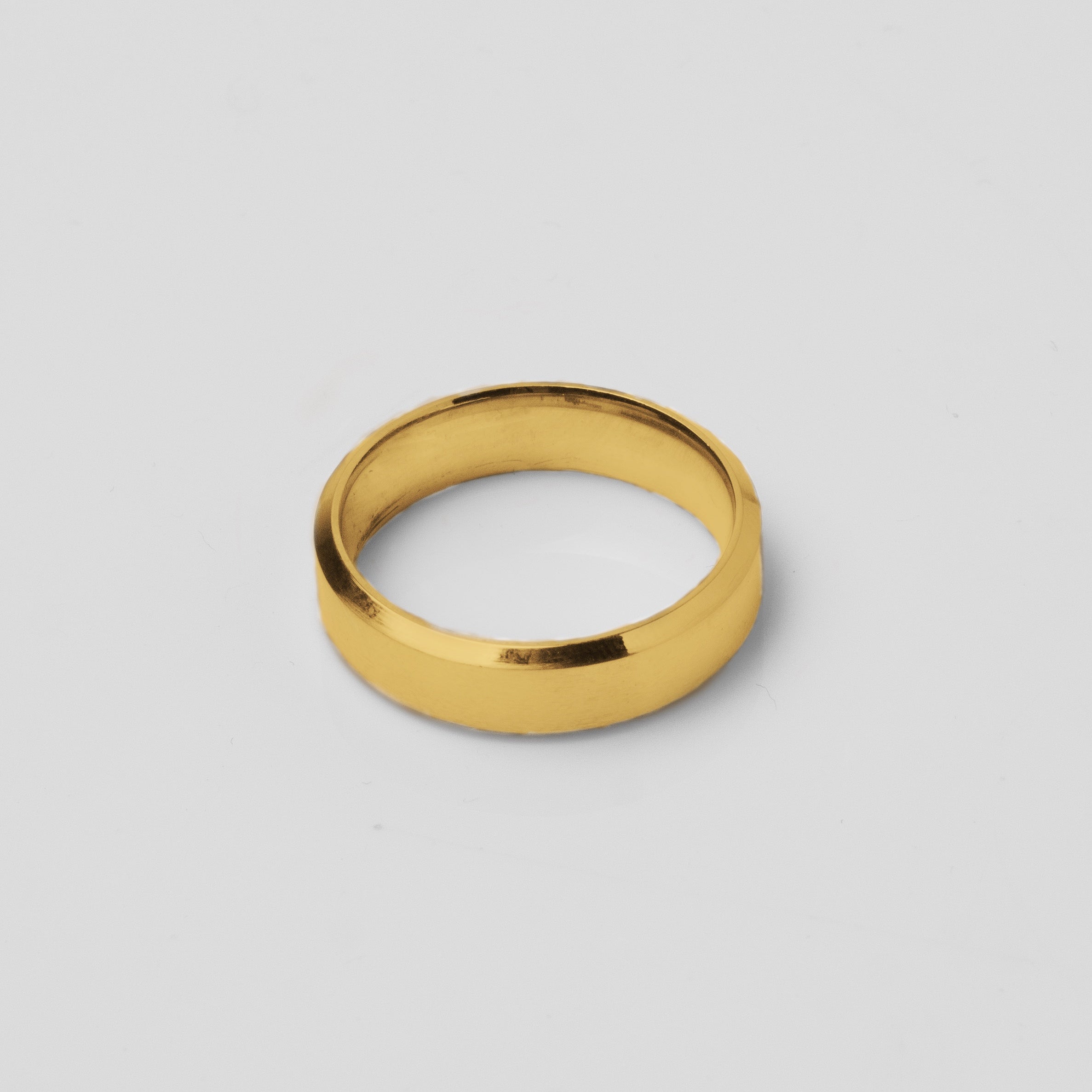 Gold ring hot sale matte finish