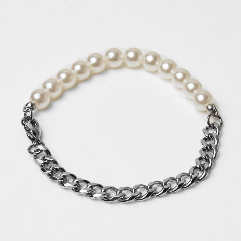 Curb X Pearl 6MM Bracelet